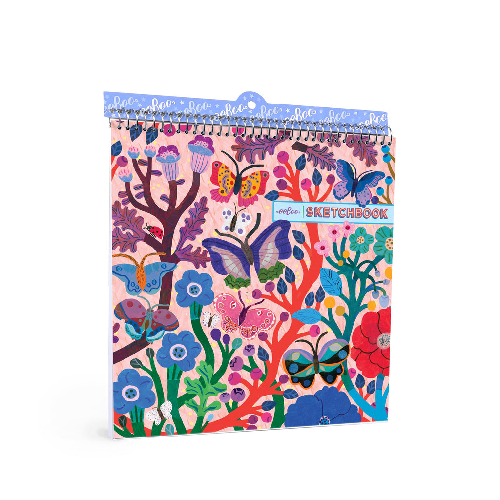 Butterflies Square Sketchbook by eeBoo | Unique Fun Gifts