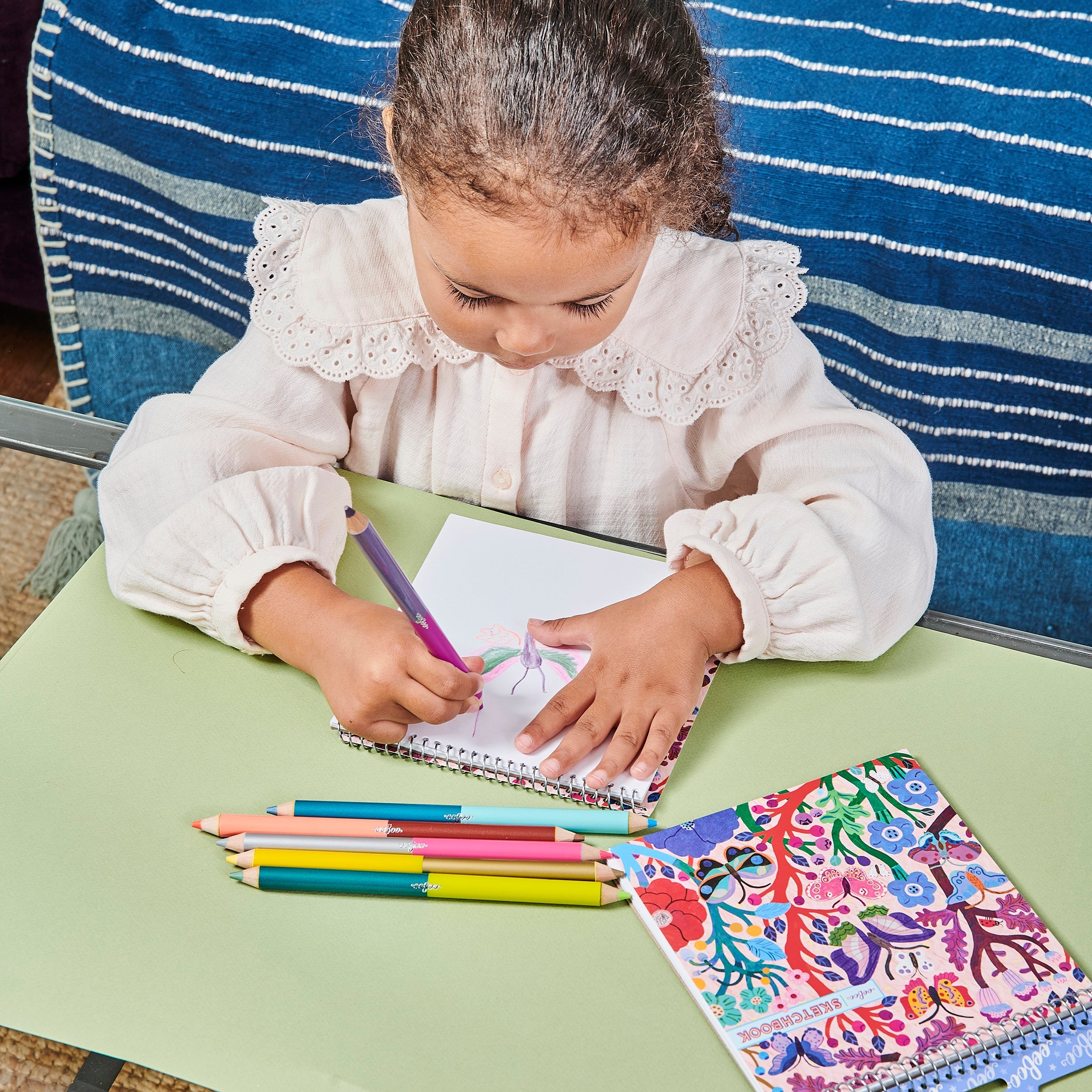 Butterflies Square Sketchbook by eeBoo | Unique Fun Gifts