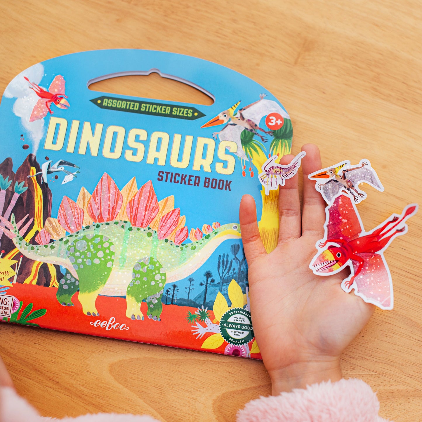 Dinosaurs Shiny Sticker Book by eeBoo | Unique Fun Gifts
