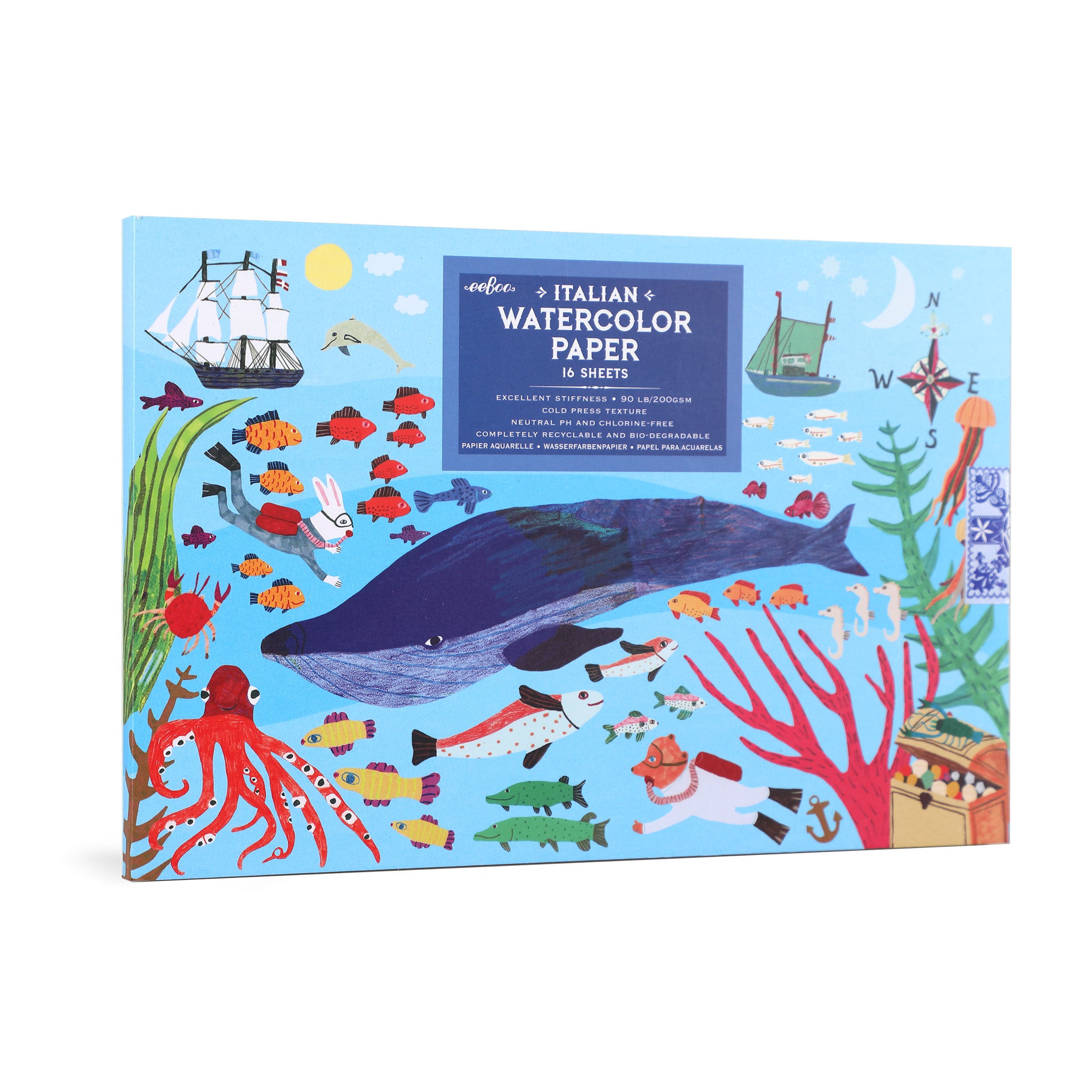 In the Sea Watercolors and Pad Bundle |  Gifts by eeBoo