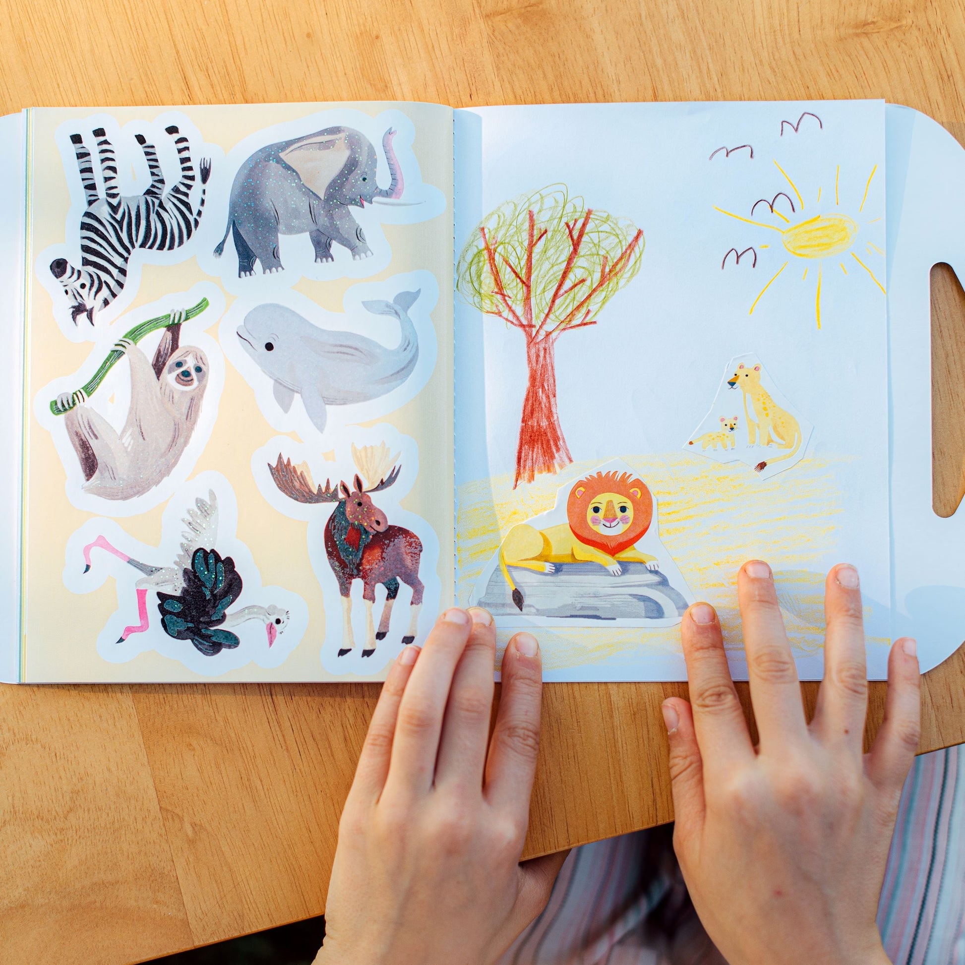 Wonderful Animals Shiny Stickers Book by eeBoo | Unique Fun Gifts
