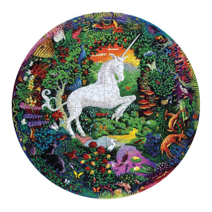 Unicorn Garden 500 Piece Round Puzzle | Fun Unique Gifts for Women 
